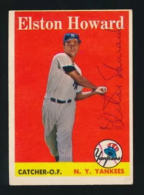 1958 Topps -#275 ELSTON HOWARD (New York Yankees) *AUTOGRAPHED* D.1980 • $199.99