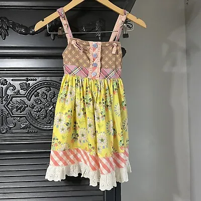 Matilda Jane Happy And Free Confectionary Knot Dress Girls Size 6 • $75