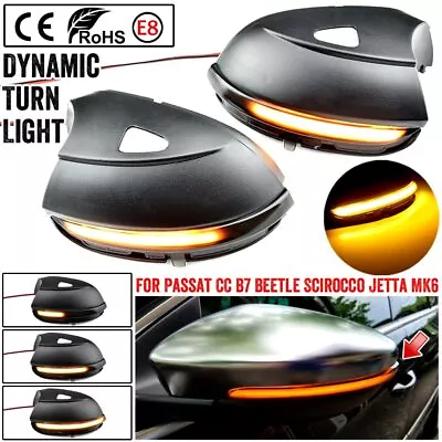 Dynamic LED Turn Signal Blinker Light Side Mirror Indicator For VW MK6 B7 Beetle • $24.27