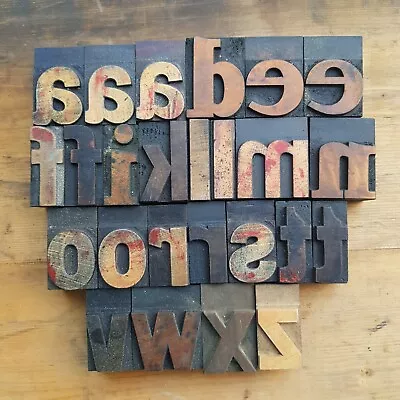 £1.75 • Buy WOODEN LETTERPRESS PRINTING BLOCKS LOWER CASE  TYPE 5cm High. Choose Your Letter