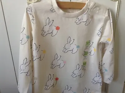 £4 • Buy Marks & Spencer Girls 12-18 Months Clothes T-shirt Top Bunny Rabbit Cotton New 