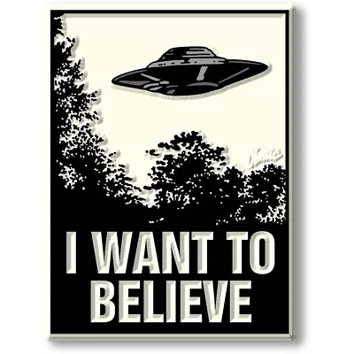 UFO  I Want To Believe  Poster Magnet By Classic Magnets • $7.99