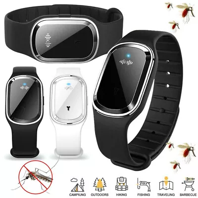 Ultrasonic Anti Mosquito Insect Pest Bug Repellent Bracelet Wrist Watch Care NEW • $11.49