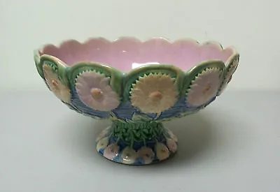 19th C. AMERICAN GRIFFIN SMITH & HILL  ETRUSCAN MAJOLICA  DAISY  COMPOTE #1 • $249.99