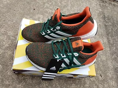 New Adidas Ultra Boost 4.0 “Miami Hurricanes” Men's Size 8.5 Sneakers Running • $94.50