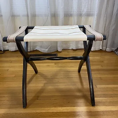 Vintage Scheibe Wooden Folding Luggage Suitcase Rack Stand. Refurbished. • $47.20