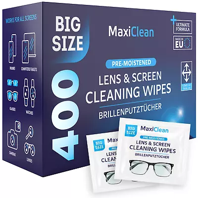 Eye Glasses Wipes Lens Cleaner 400 Individually Wrapped For Phone Camera Screen • $19.99