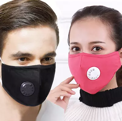 Face Mask Reusable Washable Anti Pollution PM2.5 Air Vent With Filter • $9.10