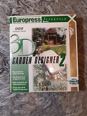 Europess Lifestyle BBC 3D Garden Designer 2 CD For Windows 95 PC CD-ROM • £13