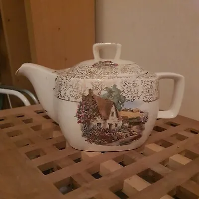 Vintage 1960s Teapot Midwinter Stylecraft Staffordshire Cottage Design  • £6