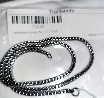 $65 • Buy TROLLBEADS 13245 Necklace Sterling Silver Makes 17.7  Neck (16.7  Actual ) New