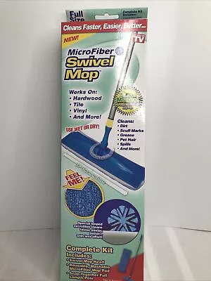 OnTel MicroFiber Swivel Mop Complete Kit Clean Hardwood Tile Vinyl And More! NIB • $29.99