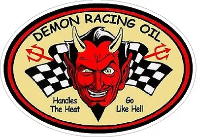 Demon Racing Oil Vintage Drag Racing Sticker Decal NHRA Rat Rod Street Rod • $3.49
