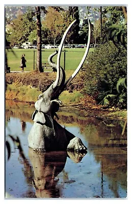 Postcard - Imperial Mammoth Tar Pits Of Hancock Park La Brea Los Angeles CA • $7.75