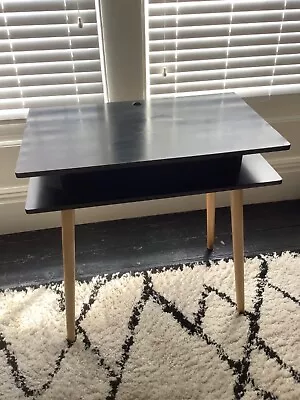 Habitat Cato Black Desk Console Table With Solid Wood Legs • £25