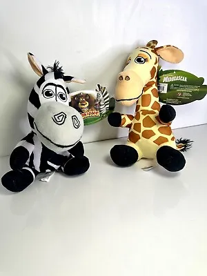 NWT LOT OF 2 MELMAN & MARTY Dreamworks Madagascar 9  Plush 2021 • $22.45