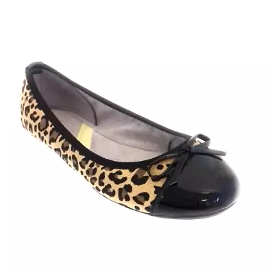 Butterfly Twists Olivia Tan Leopard Print Ballerina Pump UK6 RRP£45 NEW IN BOX • £16.99