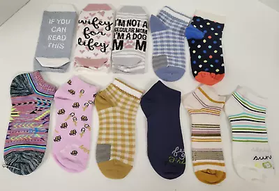 Lot Of 11 Single Mismatched Women's Ankle Sample Socks (no Pairs) • $6