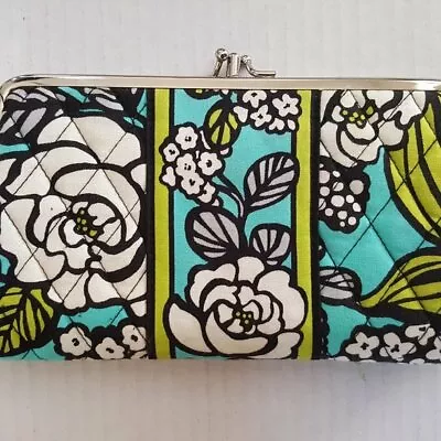 VERA BRADLEY Purse Clutch Make-Up Bag Wallet Abby Island Blooms Retired • $14.99