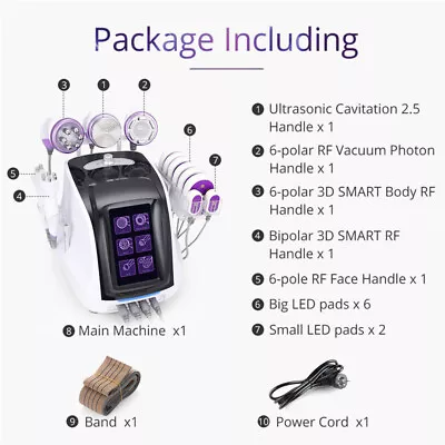 $870 • Buy 6IN1 Ultrasonic Cavitation Vacuum RF Microcurrent Body SlimmingCellulite Machine