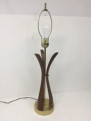 Vintage Danish Modern Lamp Wood Eames Era Mid-Century Modernism • $119.99