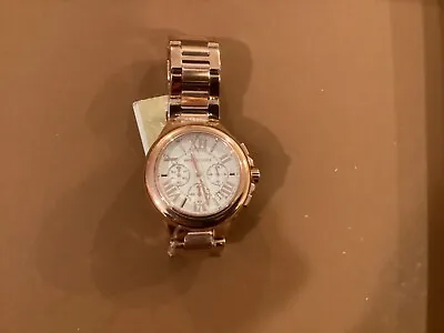 MICHAEL KORS Women's Camille Chronograph Watch Rose Gold Tone Stainless Steel. • $135