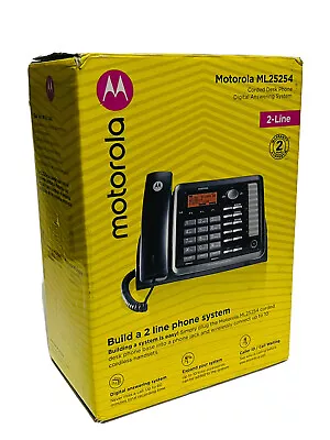 Motorola ML25254 DECT 6.0 Expandable Corded 2-line Business Phone With Caller ID • $28.22