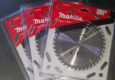 Makita D-03349 Circular Saw Blade 165mmX20mm 40 Teeth - 3 Blades • £35