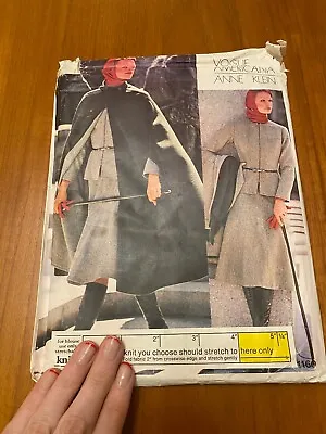 Vintage Vogue Dressmaking Pattern Anne Klein Americana Ladies Cape 1970s 1979 • £8.90