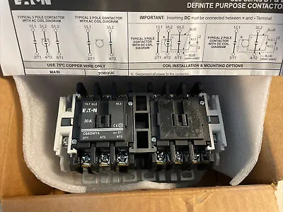 Eaton Definite Purpose Reversing Contactor C65dny4ba Coil: 208/240v Ac 50/60hz • $129.99