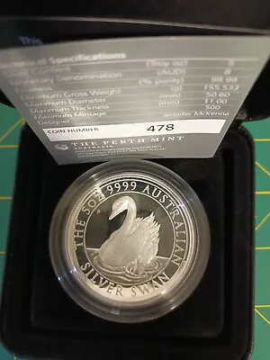 2018 The Australian Silver Swan 5oz Silver Proof High Relief 500 Mintage • $900