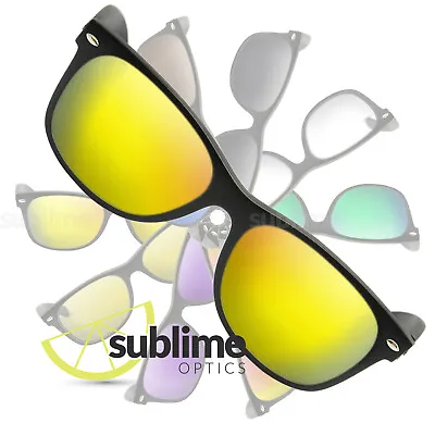 POLARIZED Metallic Yellow Replacement Lenses For Ray Ban RB2132 New Wayfarer 58 • $25.95