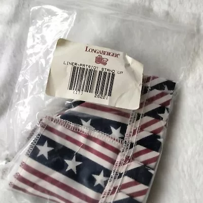 Longaberger Basket Liner All American  Summertime Stars Stripes Holiday Decor • $5