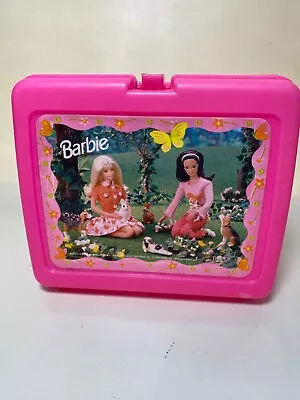 Vintage Barbie - With Pets - Pink Plastic Lunchbox No Thermos • $12.50