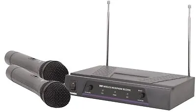 QTX Dual Handheld Wireless Microphone System VHF 173.8Mhz + 174.8MHz • £52.92