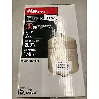 Everbilt 2 Gallon 150 PSi Water Heater Thermal Expansion Tank White New • $37.99