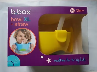 £6.88 • Buy B.BOX Bowl XL And Straw Yellow Lemon Sherbet Kids Feeding Bowl New Packaging