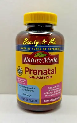 Nature Made Prenatal Multi + 200mg DHA And Folic Acid 150 Softgels • $28.99