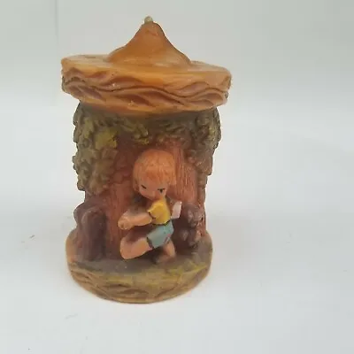 Vintage German Gunter Kerzen Carved Candle Tree Child Playing • $24.99