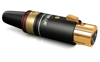 New Viablue T6S High-End Xlr Connector | Female Red | Cannon Plug 24K Gold-Plate • $84.19