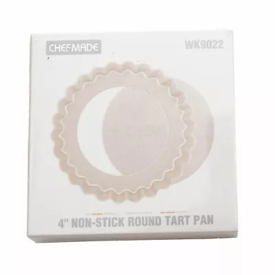 Chefmade 4  Mini Tart Pan Removable Loose Bottom Non-Stick Small Tart (1-cup) • $7.96