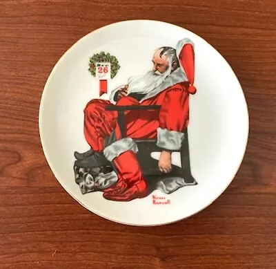 Norman Rockwell Santa Plate Day After Christmas 6-1/4  Dia. Fine Porcelain • $10