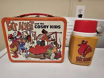 Vintage 1973 Fat Albert And The Cosby Kids Metal Lunchbox With Thermos • $100