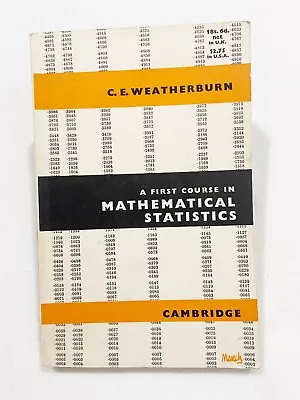A First Course Mathematical Statistics • $5.98