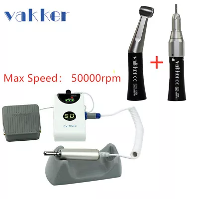 Dental Electric Polisher Micro Motor Set +Contra Angle/Straight Handpiece • $260.99