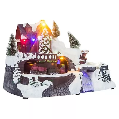 Light Up Christmas Festive Village Illuminated LED Decor Town Decoration Scene • £21.95