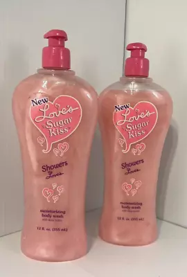 (2) LOVE'S SUGAR KISS Moisturizing Body Wash 12 Fl Oz/355 Ml **VINTAGE ORIGINAL • $29.99