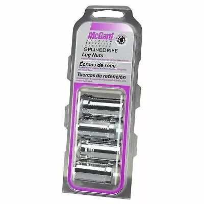 McGard 65310 Chrome Cone Seat SplineDrive Lug Nut Set (M14 X 1.5) Set Of 4 • $31.08