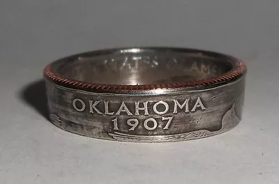  Sealed  OKLAHOMA US STATE QUARTER Handmade Coin Ring Or Pendant Size 4-14 • $14.99