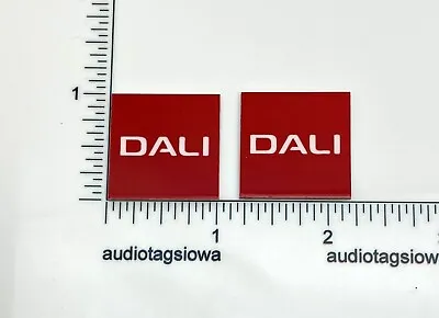 $10 • Buy Dali Speaker Badge Logo Emblem Custom Made PAIR Red Aluminum